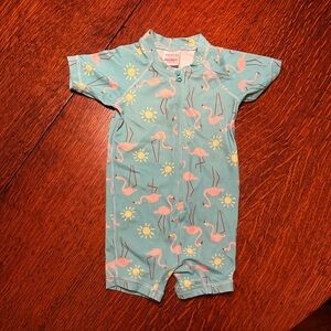 Hanna Anderson Flamingo & Sun Print Baby Swimsuit